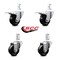 Service Caster 3.5 Inch Hard Rubber Swivel 3/4 Inch Square Stem Caster Total Lock Brakes, 2PK SCC-SQTTL20S3514-HRS-34-2-S-2 - alternate 5